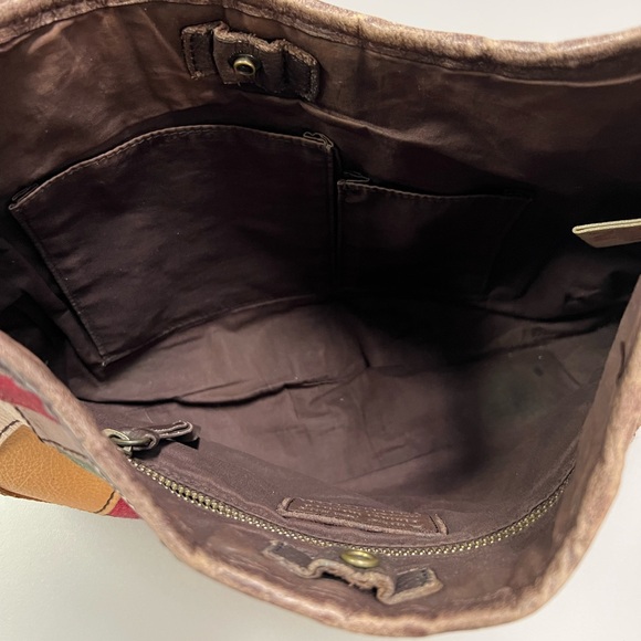 Lucky Brand Leather Patchwork Shoulder Hobo Bag - Picture 12 of 16